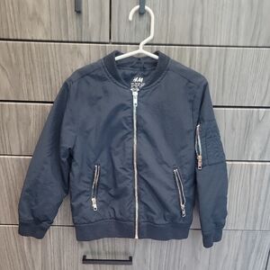 H&M Dark Blue Bomber Jacket